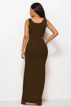 Vestido longo casual preto