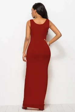Vestido longo casual preto