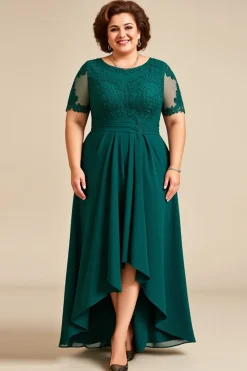 Vestido Mae Noiva Pinheiro Tamanhos Grandes Mangas Curtas