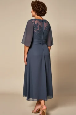 Vestido Mae Noiva Tamanhos Grandes Crepúsculo Chiffon Meias Mangas