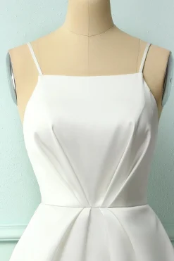 Vestido Midi com tiras de espaguete branco