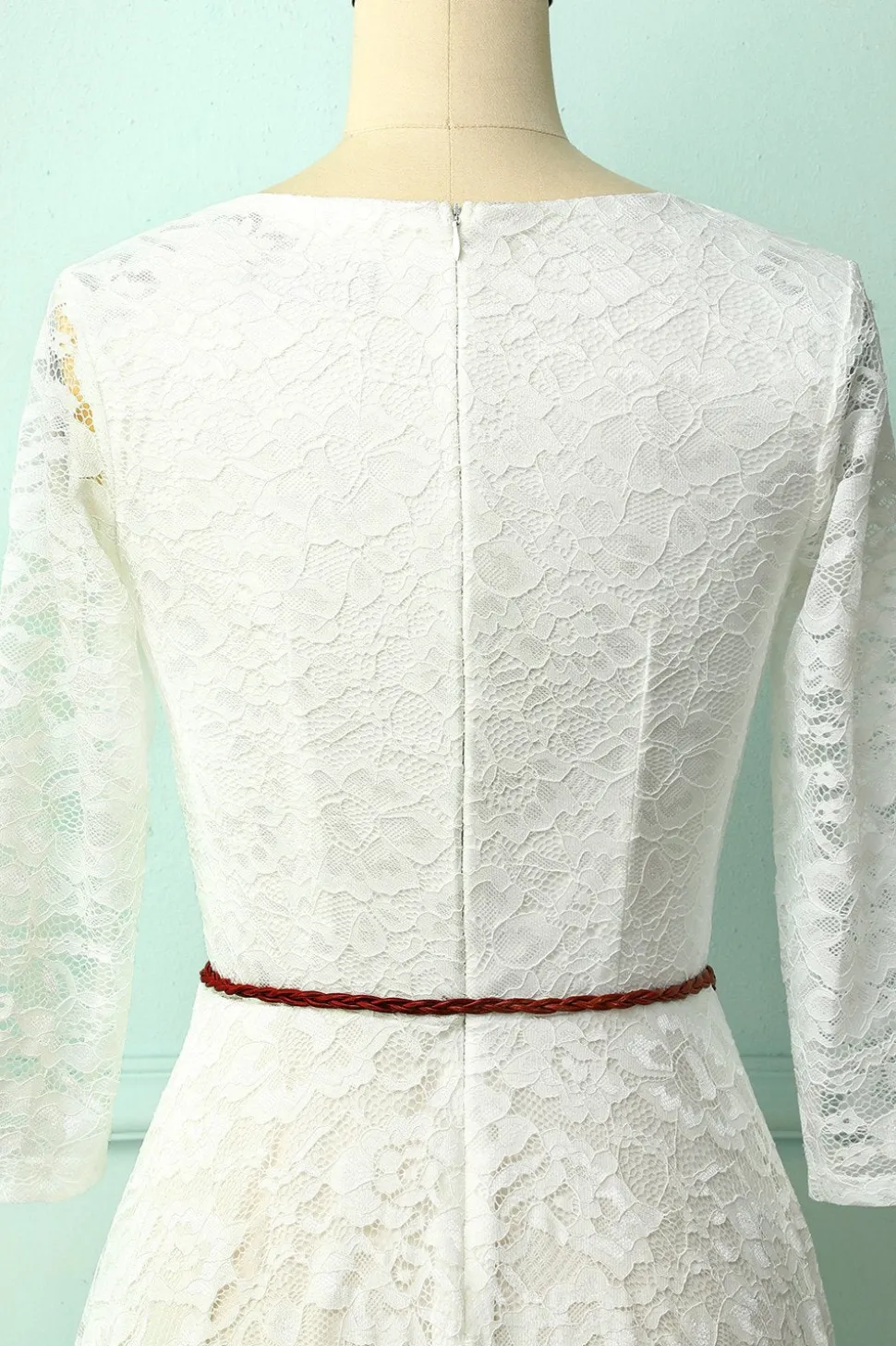 Vestido Midi de Renda Branca