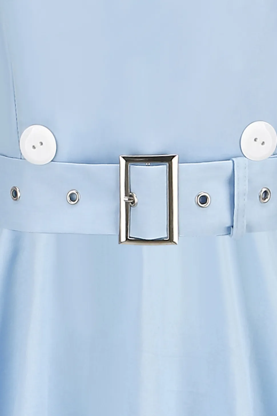 Vestido preto de balanço dos anos 50 com cinto