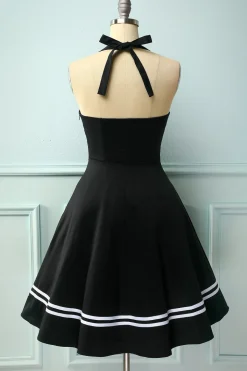 Vestido preto dos anos 50 Rockabilly Pin Up