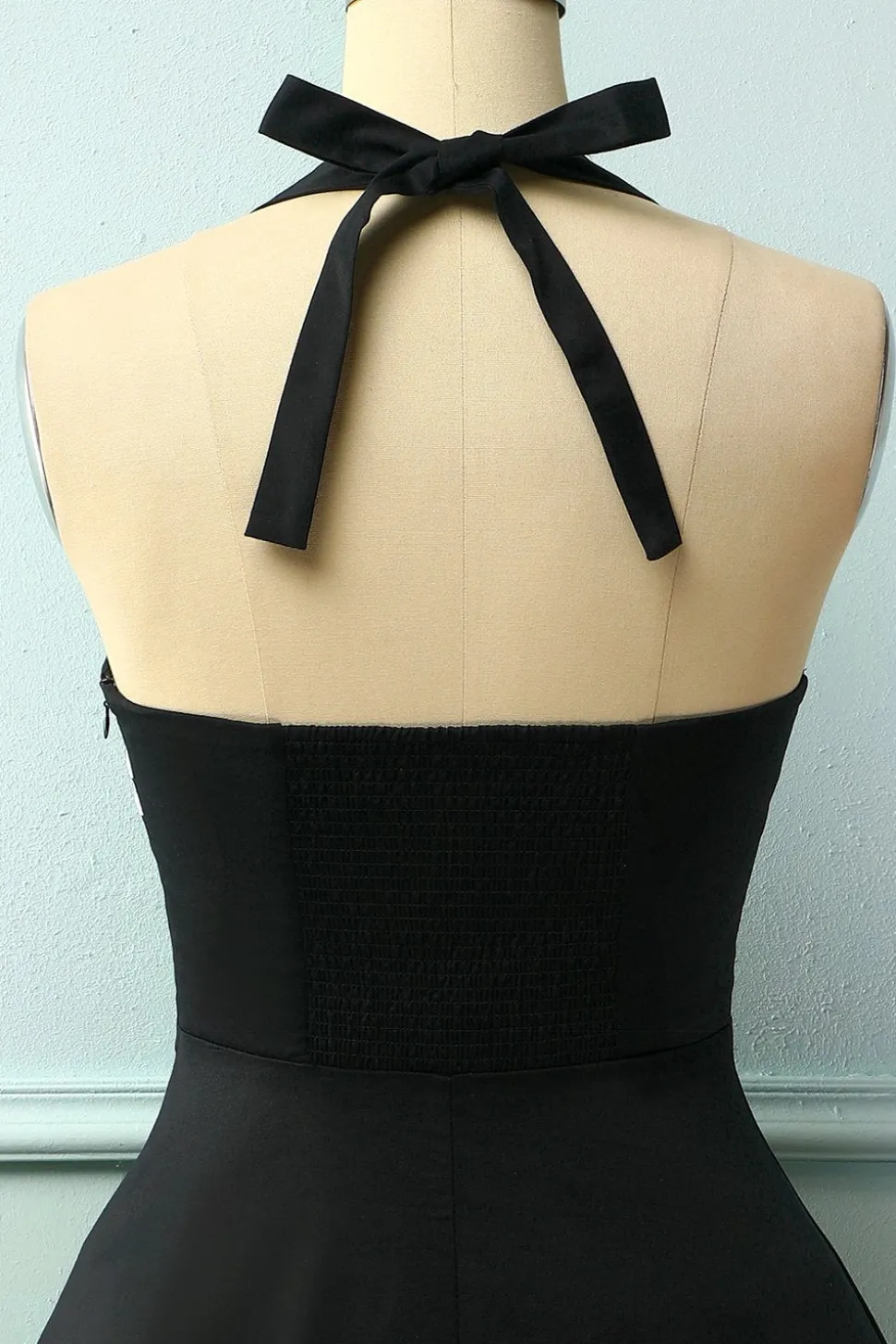 Vestido preto dos anos 50 Rockabilly Pin Up