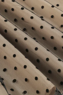 Vestido preto polka dots vintage 1950