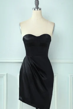 Vestido preto sem alças