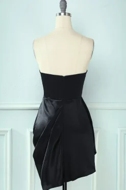 Vestido preto sem alças