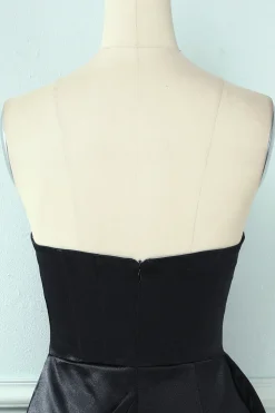 Vestido preto sem alças