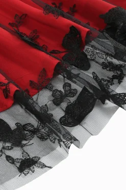 Vestido preto vintage de 1950 com bordado