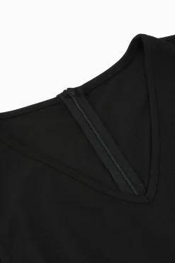 Vestido preto vintage de 1950 com bordado