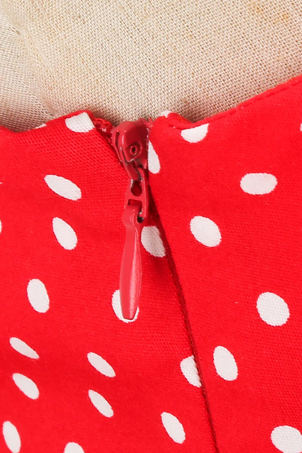 Vestido retro halter halter red polka dots 1950s