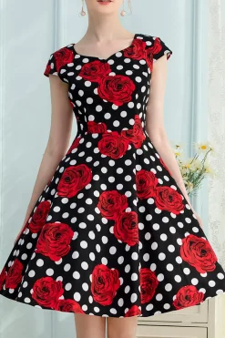 Vestido rosa dos anos 50