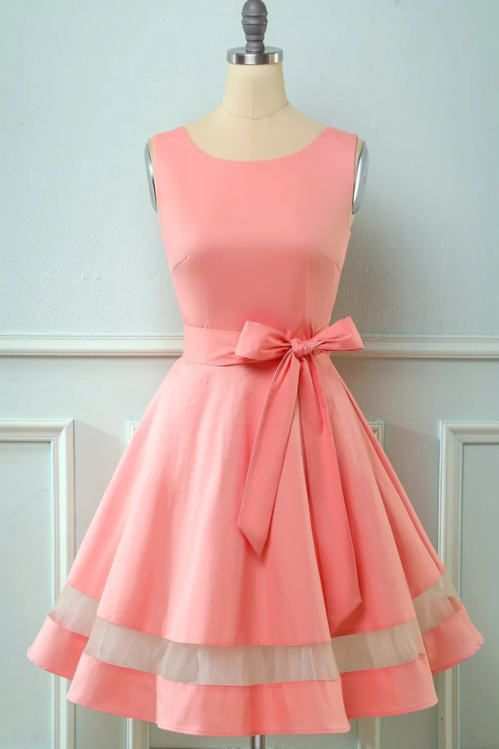 Vestido rosa vintage de 1950