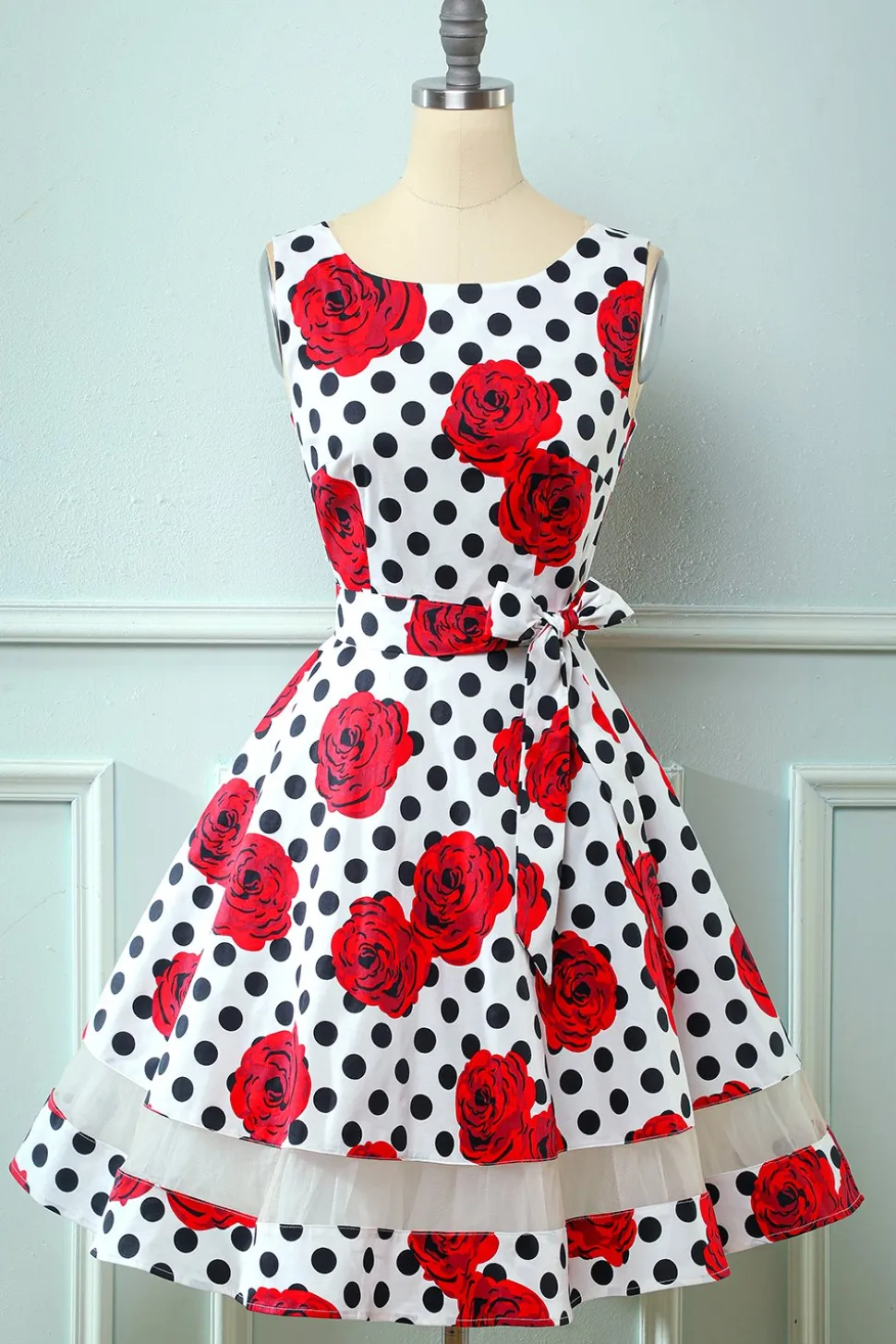 Vestido rosa vintage de 1950