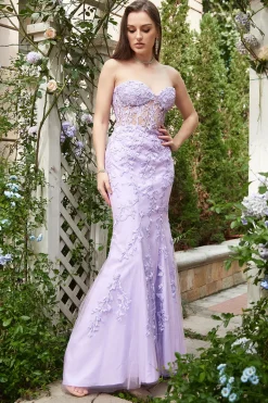 Vestido Sereia de Festa Com Apliques