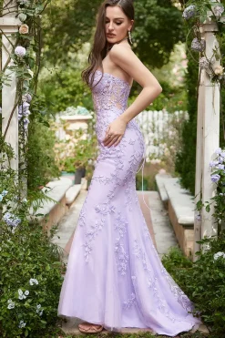 Vestido Sereia de Festa Com Apliques