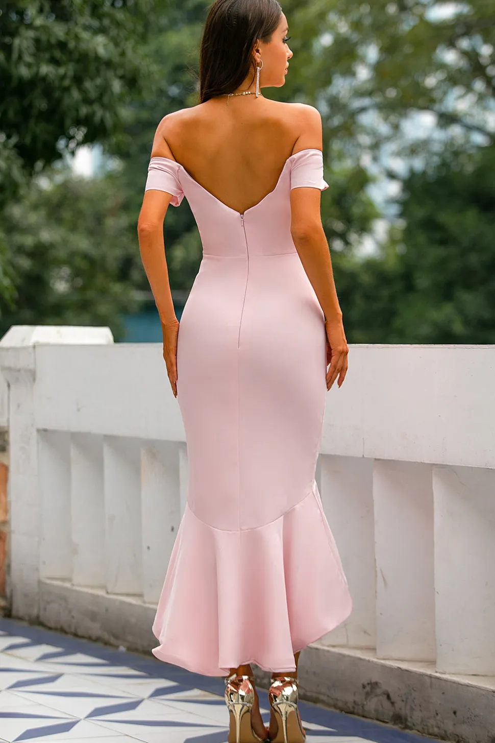 Vestido Sereia Rosa