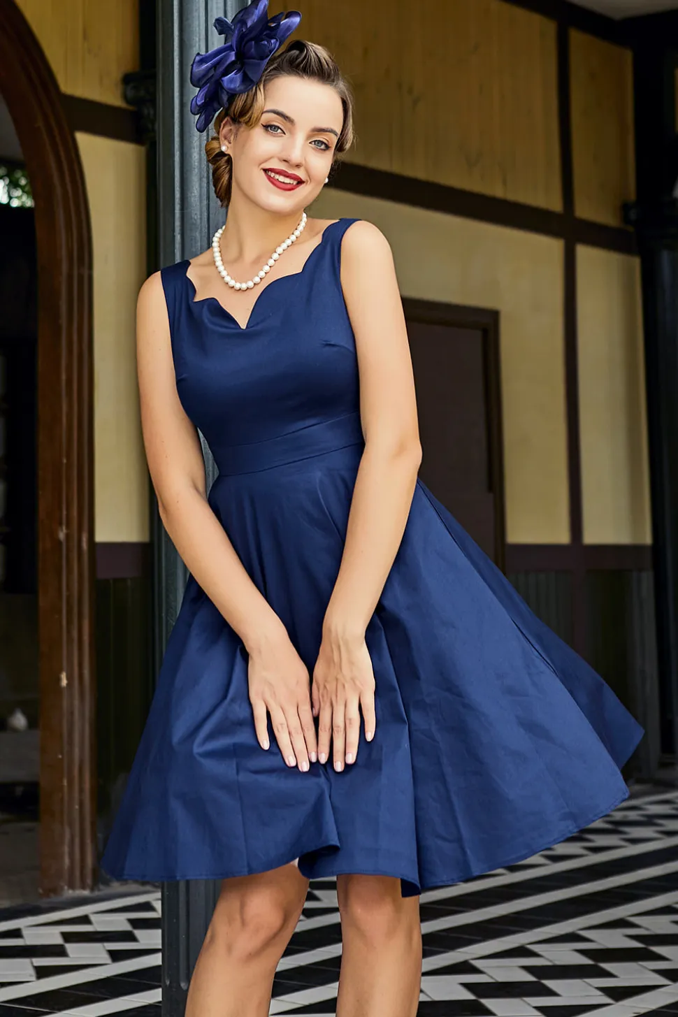 Vestido Swing Marinha