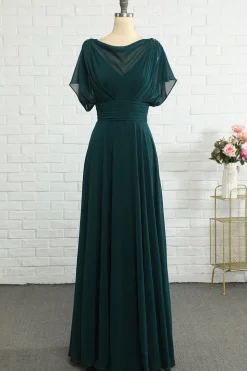 Vestido verde da mãe chiffon