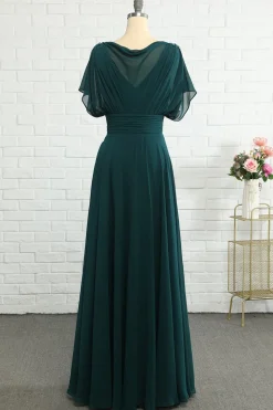 Vestido verde da mãe chiffon