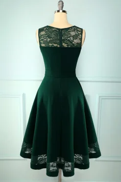 Vestido Verde Escuro Alto Baixo