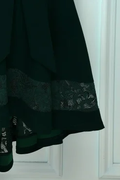 Vestido Verde Escuro Alto Baixo