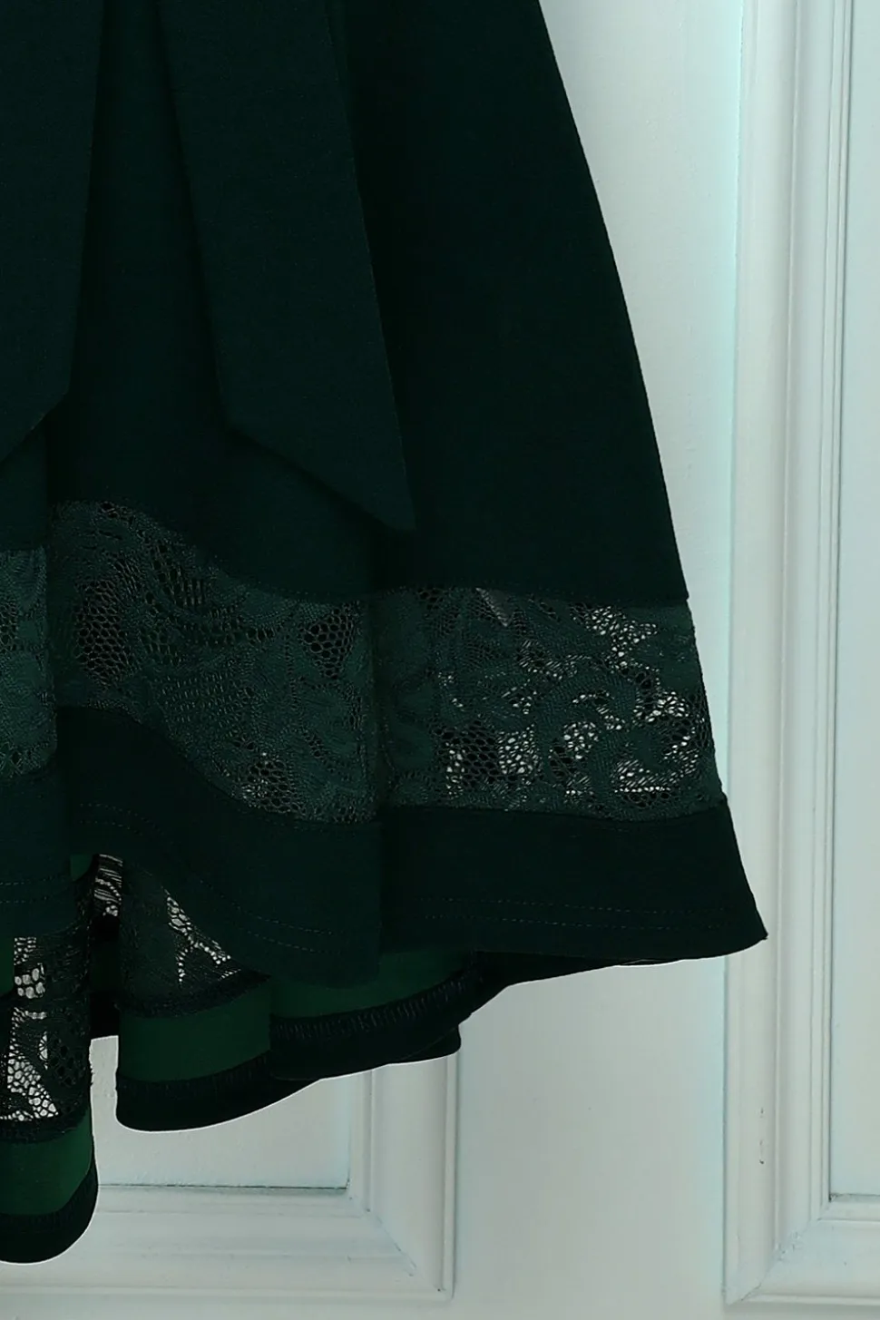 Vestido Verde Escuro Alto Baixo