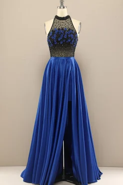 Vestido Verde Escuro Longo Frisada Baile Com Flores