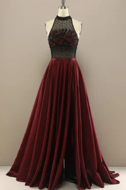 Vestido Verde Escuro Longo Frisada Baile Com Flores