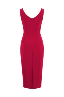 Vestido vermelho bodycon vintage 1960s