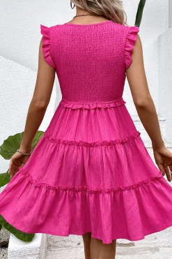 Vestido Verão Preto Decote em V Curto Linha-A