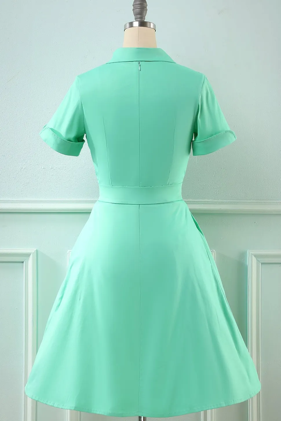 Vestido vintage de estilo retrô Scoop Blue