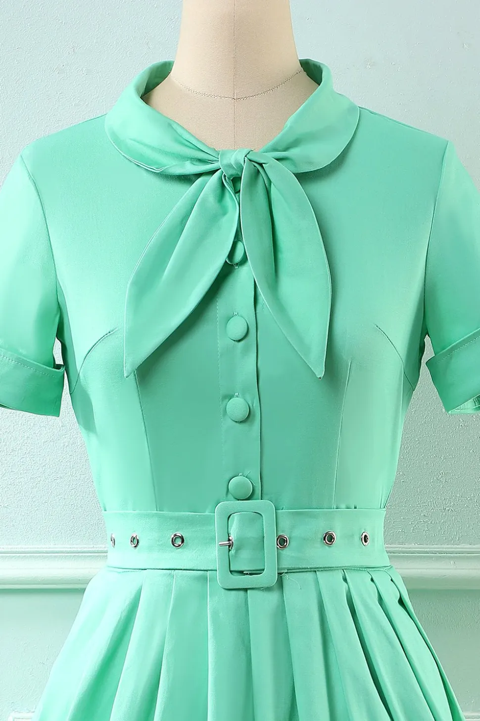 Vestido vintage de estilo retrô Scoop Blue