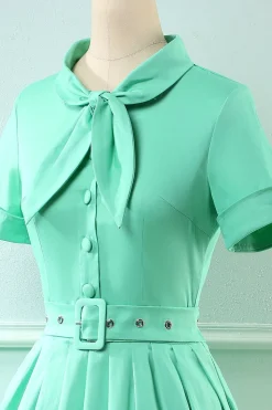 Vestido vintage de estilo retrô Scoop Blue