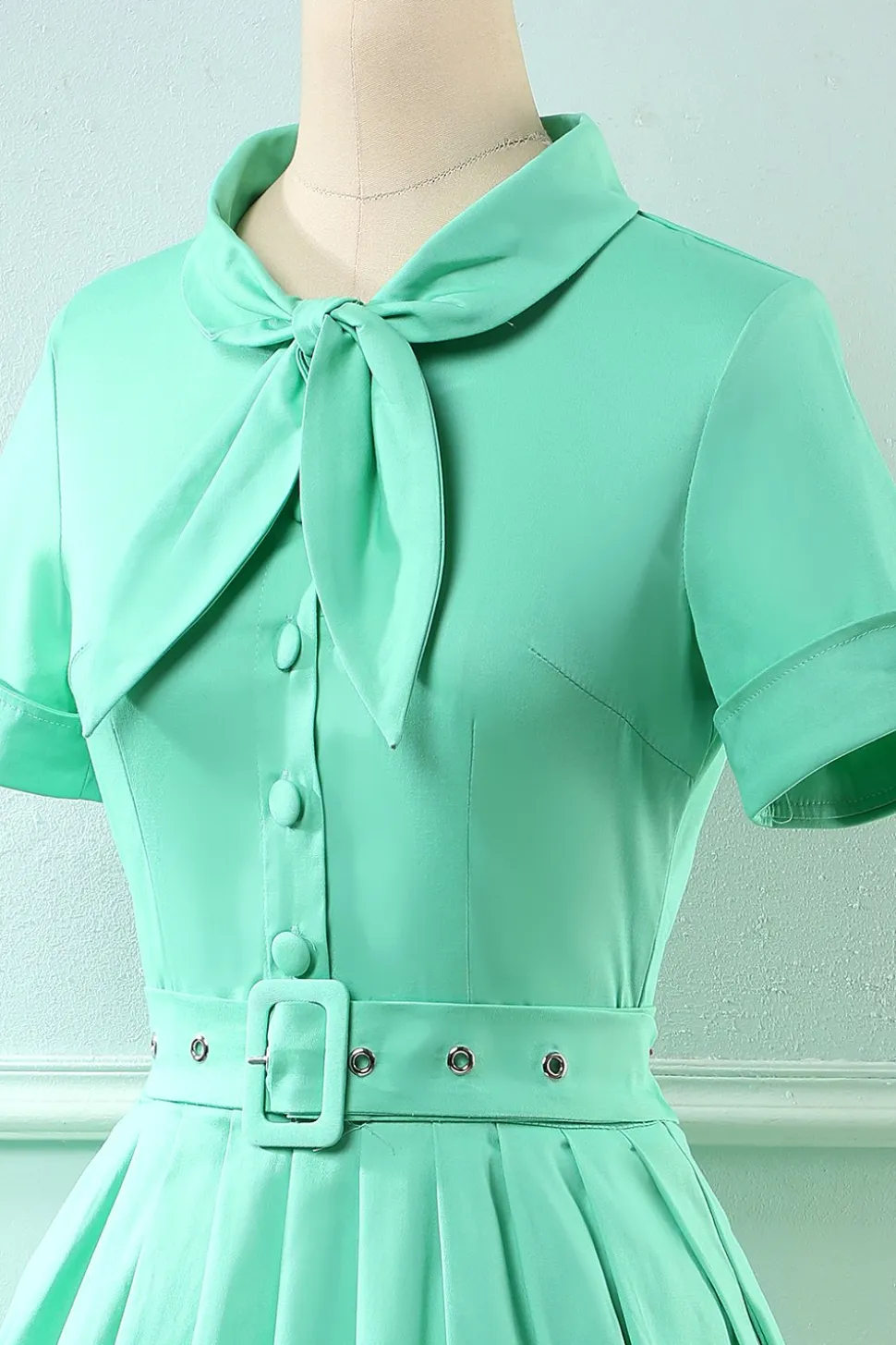 Vestido vintage de estilo retrô Scoop Blue