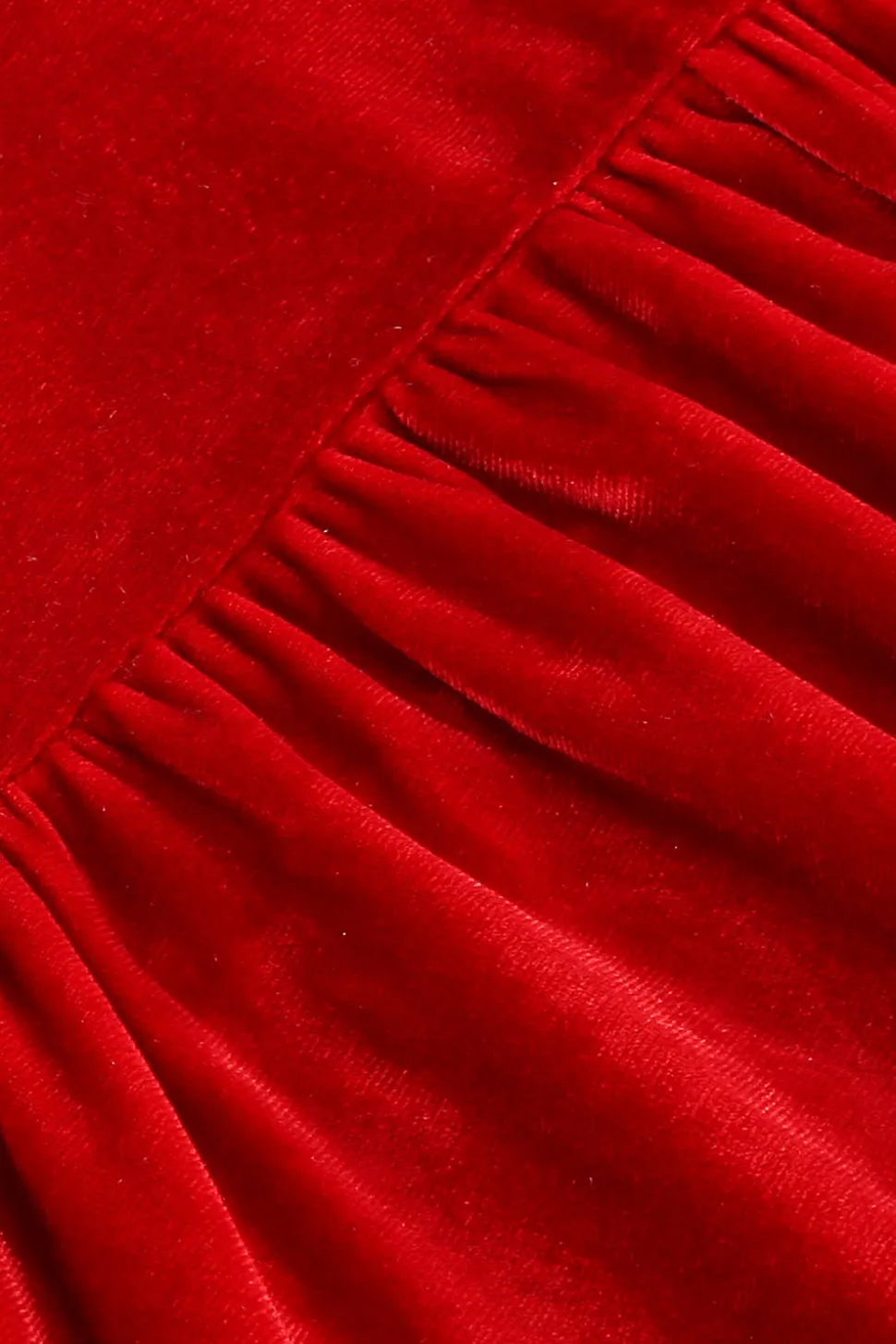 Vestido vintage de veludo vermelho Midi