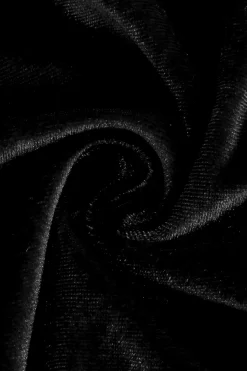 Vestido vintage de veludo manga comprida preto