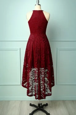 Vestido Vintage Halter Borgonha
