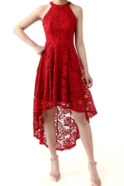 Vestido Vintage Halter Borgonha