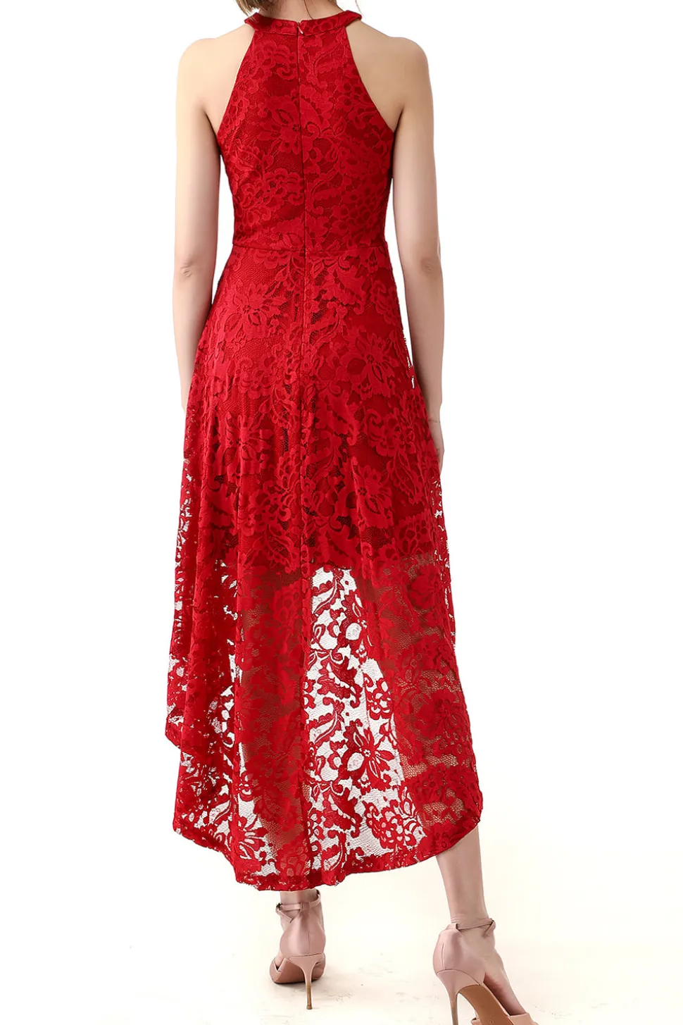 Vestido Vintage Halter Borgonha