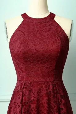 Vestido Vintage Halter Borgonha