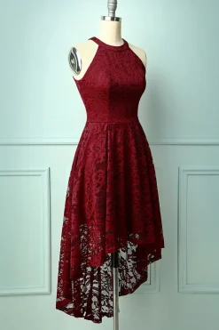 Vestido Vintage Halter Borgonha