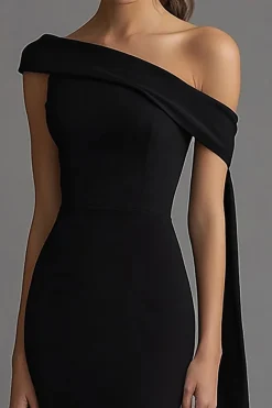 Vestidos Cerimónia Longo Preto Um Ombro Sereia
