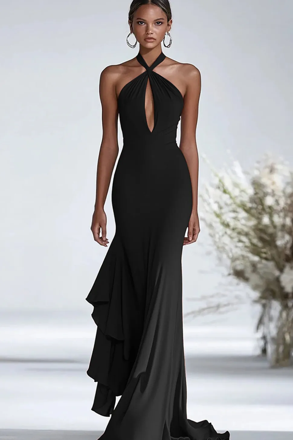 Vestidos Cerimónia Terracota Longo Cabeçada Sereia