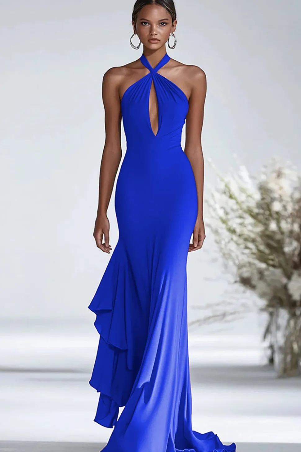 Vestidos Cerimónia Terracota Longo Cabeçada Sereia