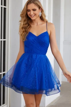Vestidos Cocktail Azul Real