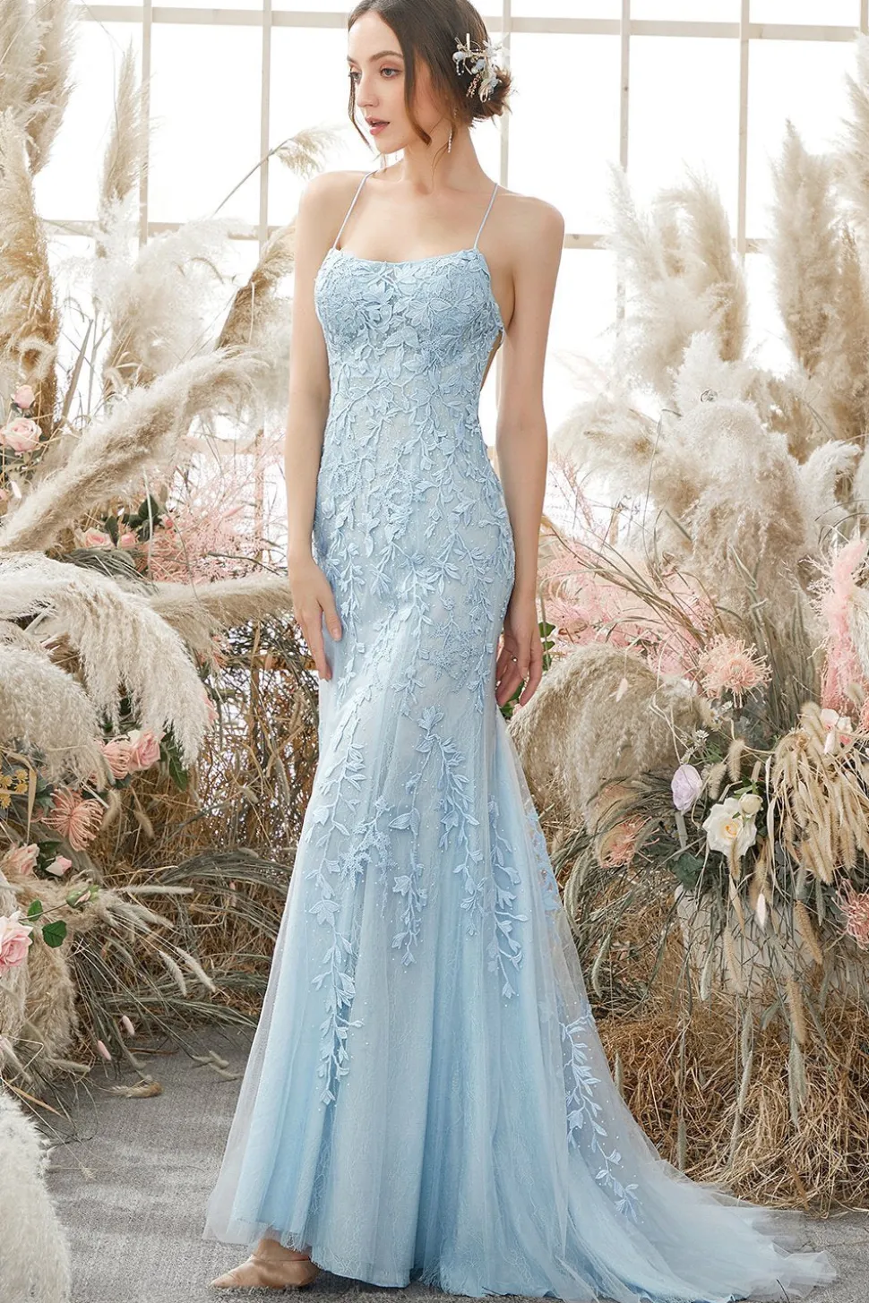 Vestidos De Cerimónia Azul Longo