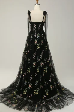 Vestidos De Cerimónia Com Bordado Preto