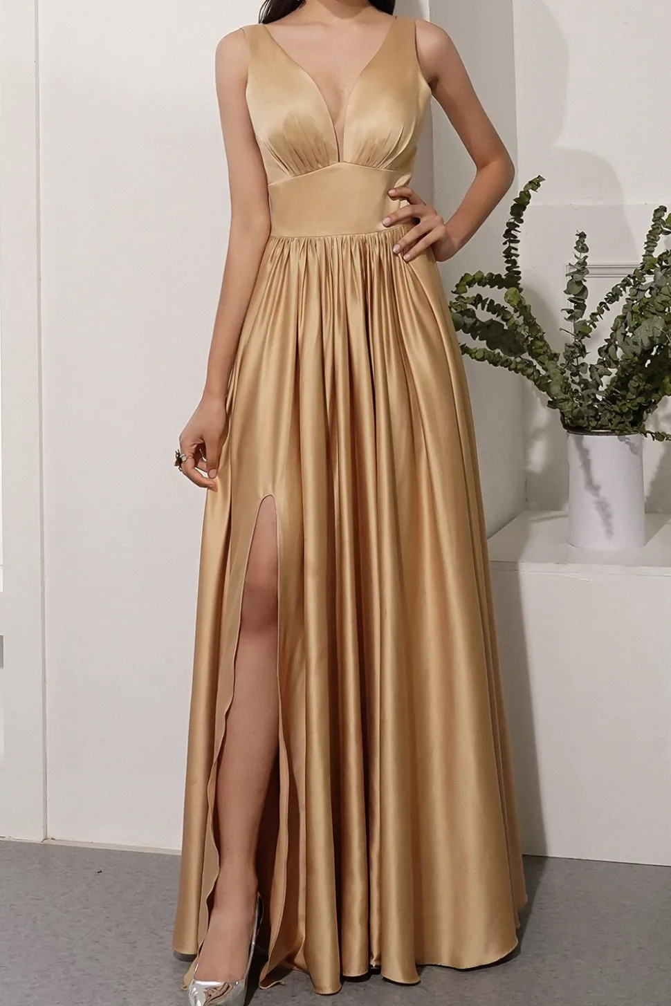 Vestidos de Cerimónia Longo de Dourado